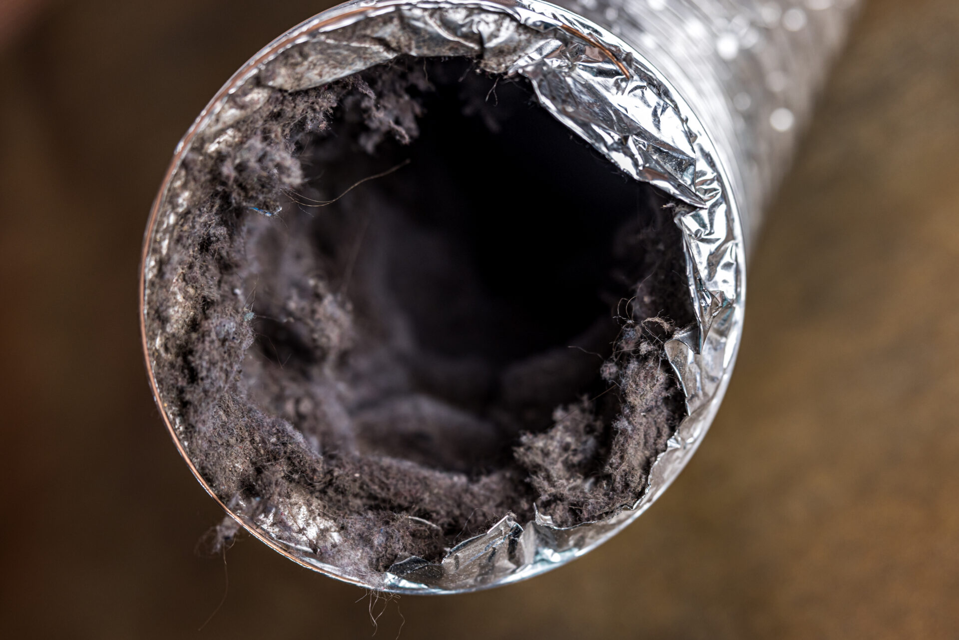 A dirty, unsafe dryer vent.