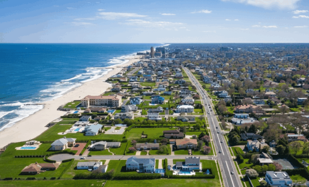 Deal Aerial View with Ocean