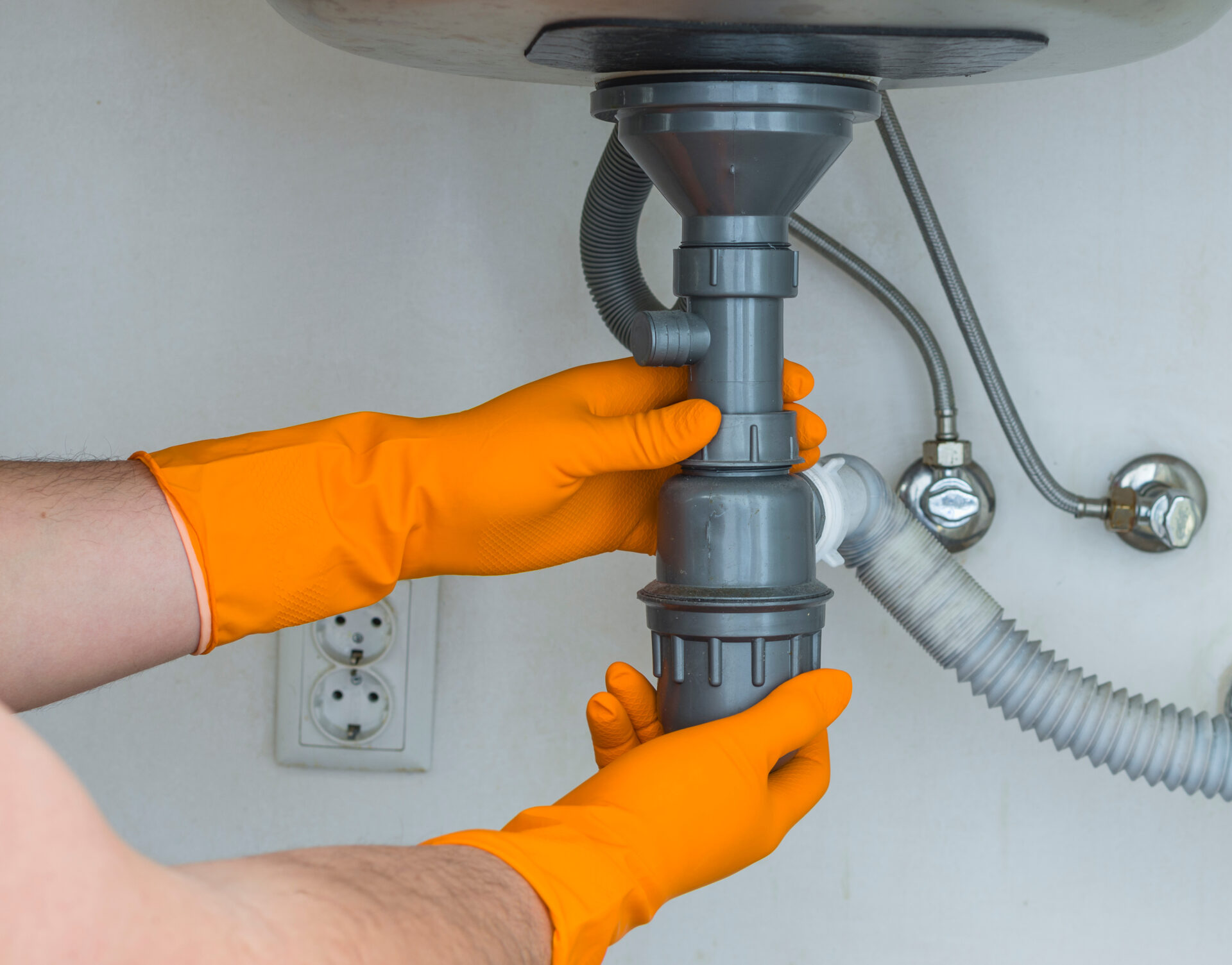 plumbing fixing sink drain