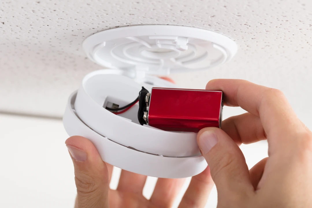 Checking a smoke detector